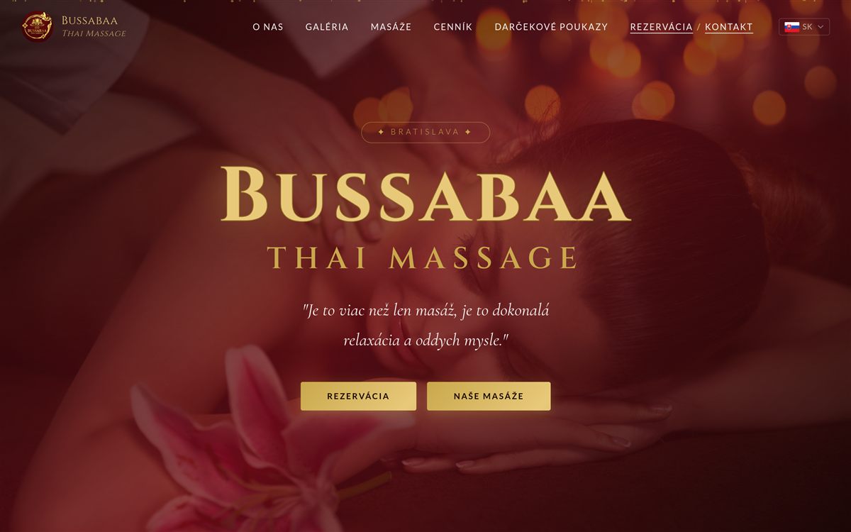 Náhľad webu Bussabaa Thai Massage